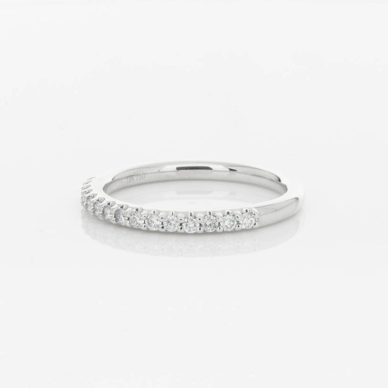 18ct White Gold .20ct Diamond Manhattan Band-Ring-Walker & Hall