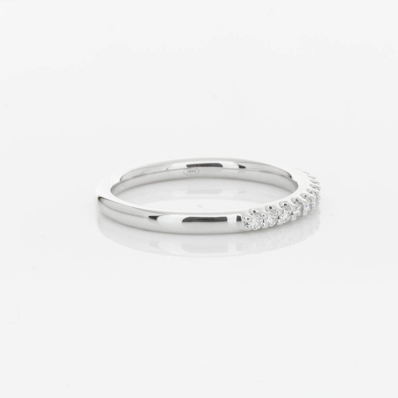 18ct White Gold .20ct Diamond Manhattan Band-Ring-Walker & Hall