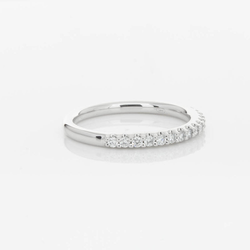 18ct White Gold .20ct Diamond Manhattan Band-Ring-Walker & Hall