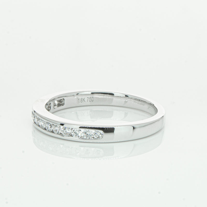 18ct White Gold .28ct Diamond Avalon Band-Ring-Walker & Hall