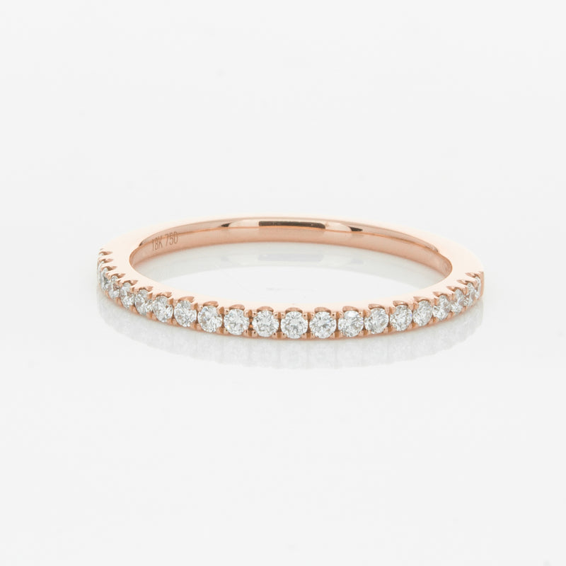 18ct Rose Gold Diamond Millie Band-Ring-Walker & Hall