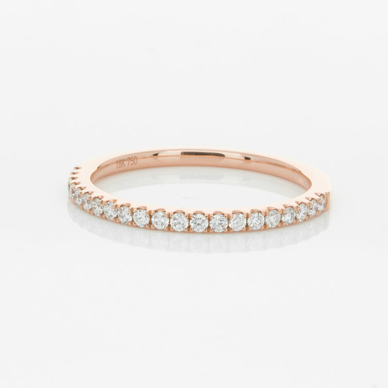 18ct Rose Gold Diamond Millie Band-Ring-Walker & Hall