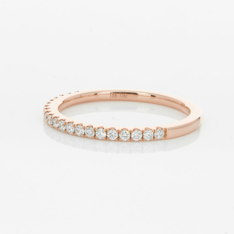 18ct Rose Gold Diamond Millie Band-Ring-Walker & Hall