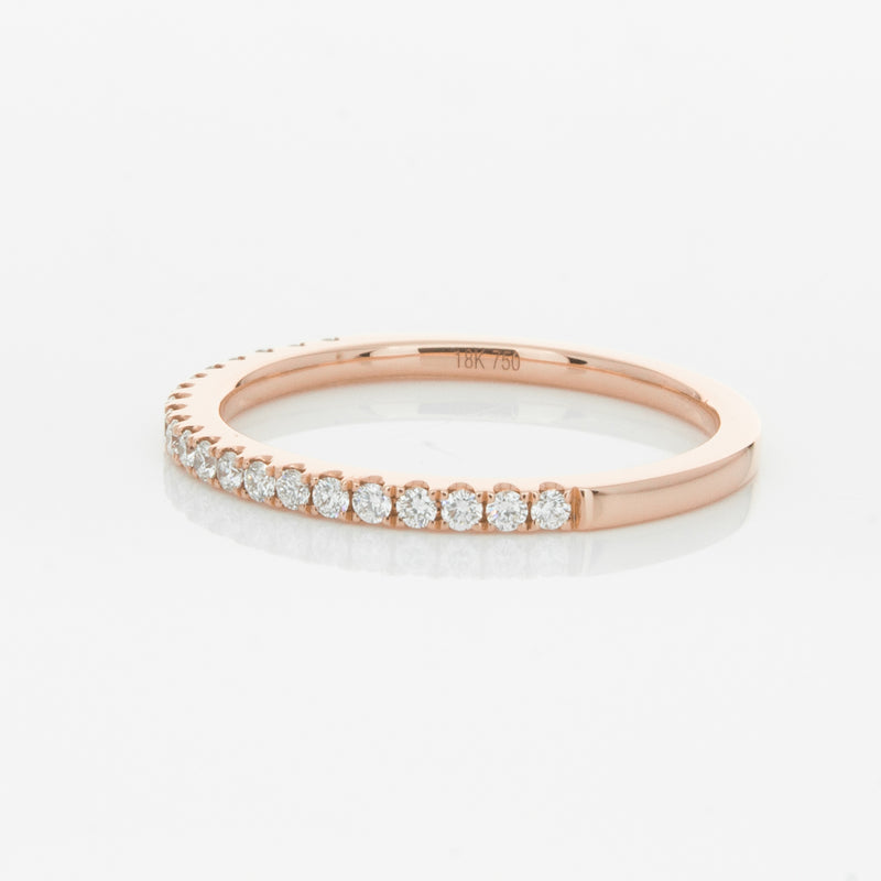 18ct Rose Gold Diamond Millie Band-Ring-Walker & Hall