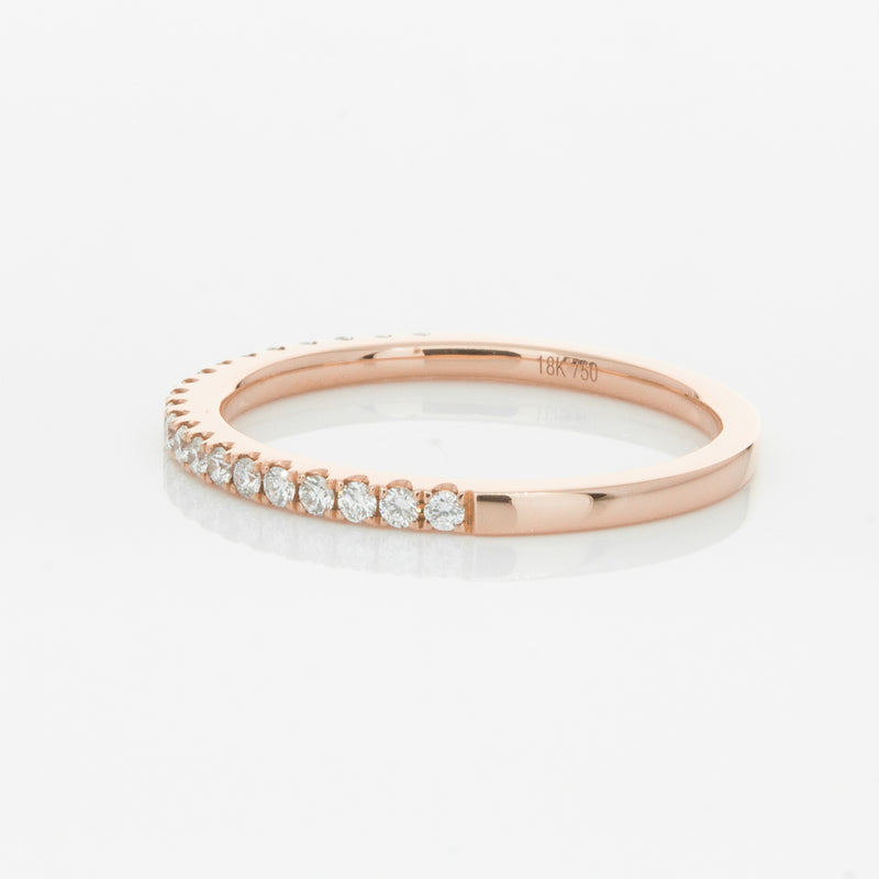 18ct Rose Gold Diamond Millie Band-Ring-Walker & Hall