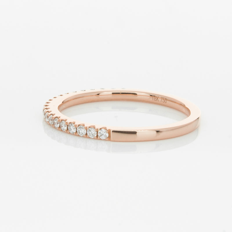 18ct Rose Gold Diamond Millie Band-Ring-Walker & Hall