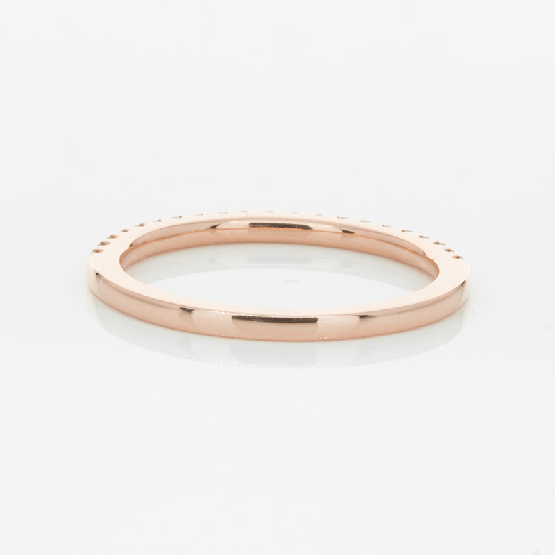 18ct Rose Gold Diamond Millie Band-Ring-Walker & Hall