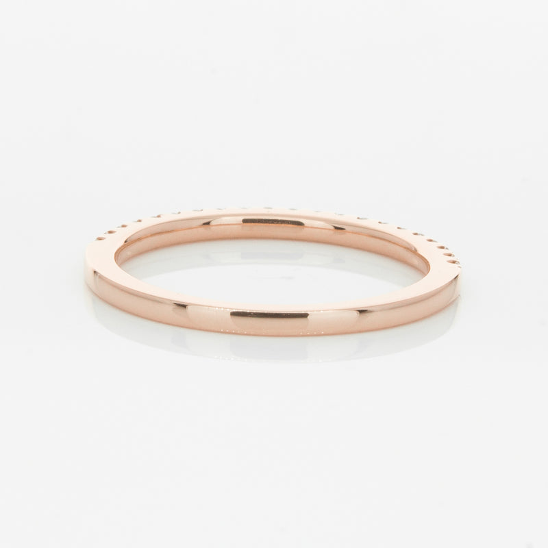 18ct Rose Gold Diamond Millie Band-Ring-Walker & Hall