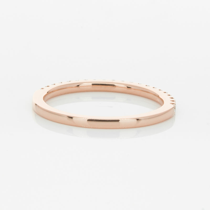 18ct Rose Gold Diamond Millie Band-Ring-Walker & Hall