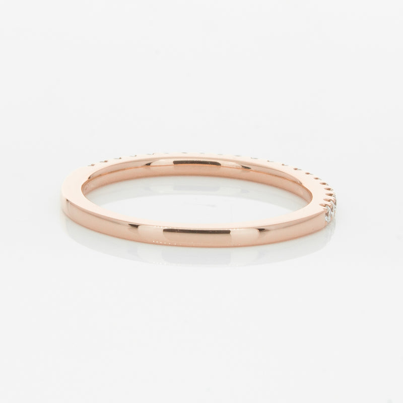 18ct Rose Gold Diamond Millie Band-Ring-Walker & Hall