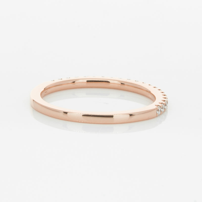 18ct Rose Gold Diamond Millie Band-Ring-Walker & Hall