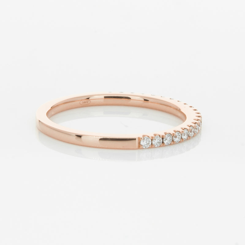 18ct Rose Gold Diamond Millie Band-Ring-Walker & Hall