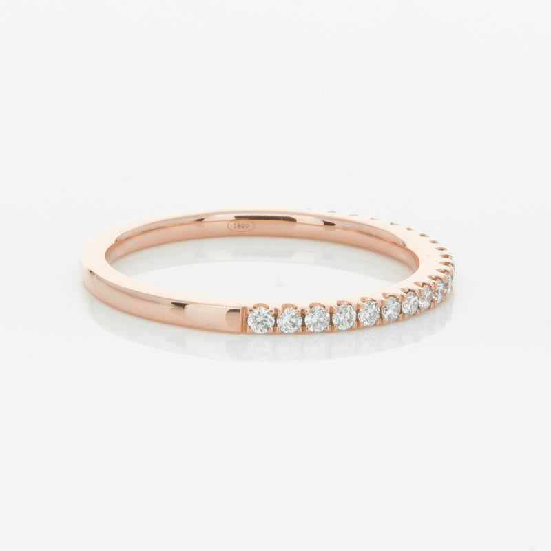 18ct Rose Gold Diamond Millie Band-Ring-Walker & Hall