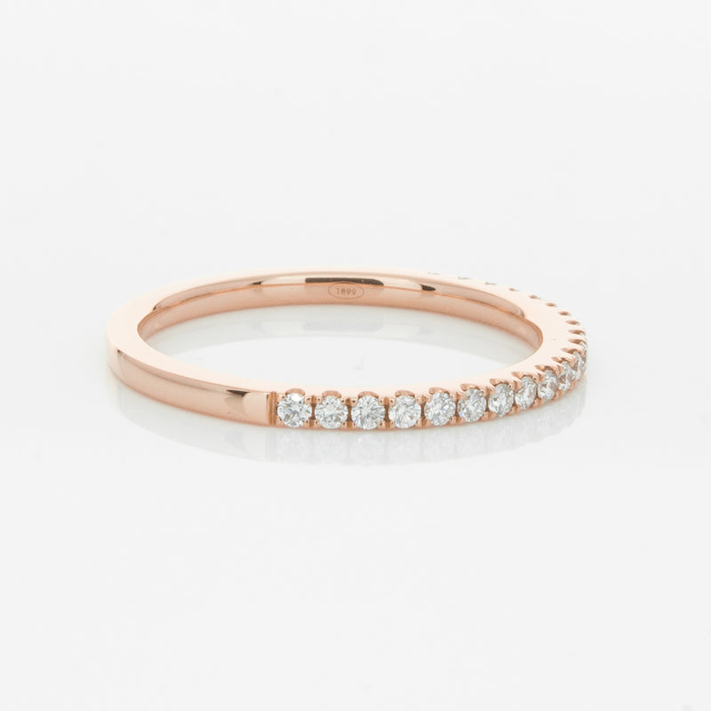 18ct Rose Gold Diamond Millie Band-Ring-Walker & Hall