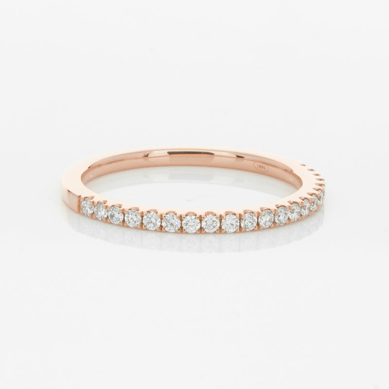 18ct Rose Gold Diamond Millie Band-Ring-Walker & Hall
