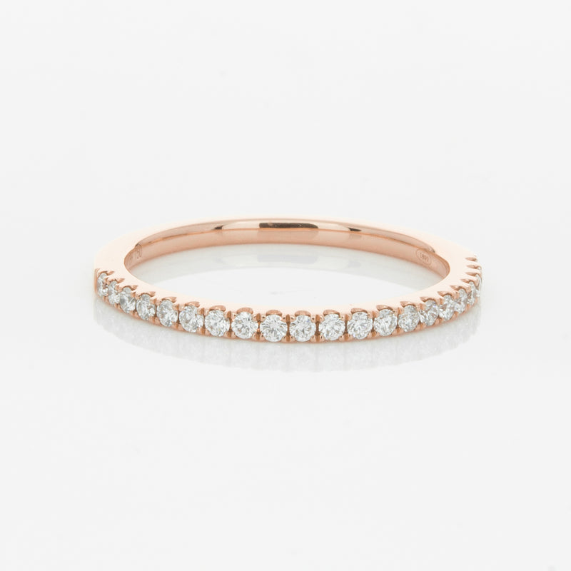18ct Rose Gold Diamond Millie Band-Ring-Walker & Hall