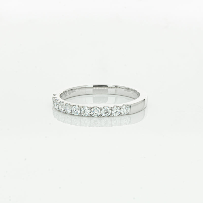 18ct White Gold .32ct Diamond Bella Band-Ring-Walker & Hall