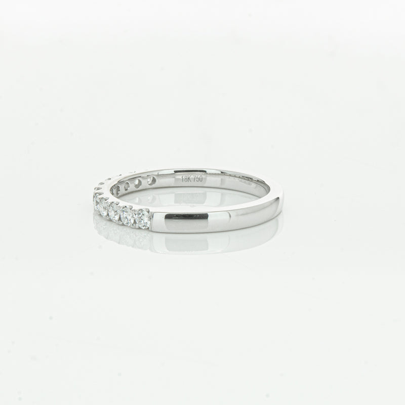 18ct White Gold .32ct Diamond Bella Band-Ring-Walker & Hall