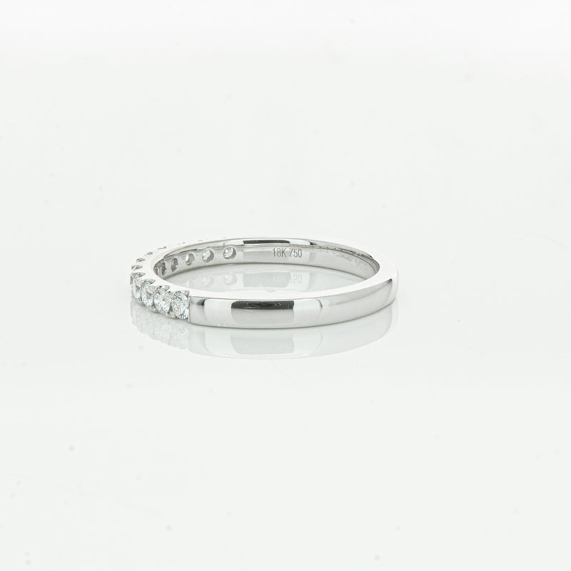 18ct White Gold .32ct Diamond Bella Band-Ring-Walker & Hall