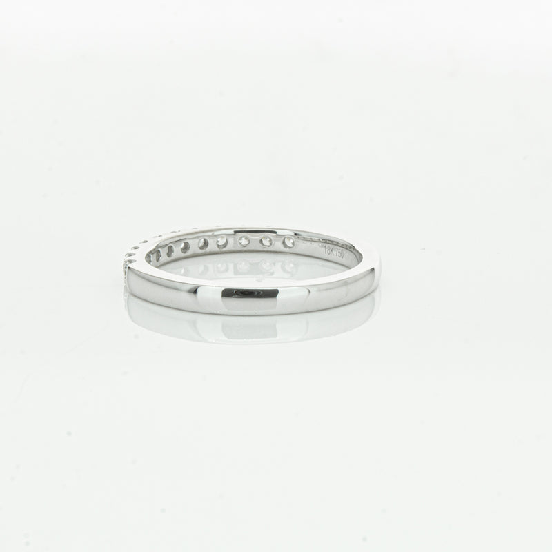 18ct White Gold .32ct Diamond Bella Band-Ring-Walker & Hall