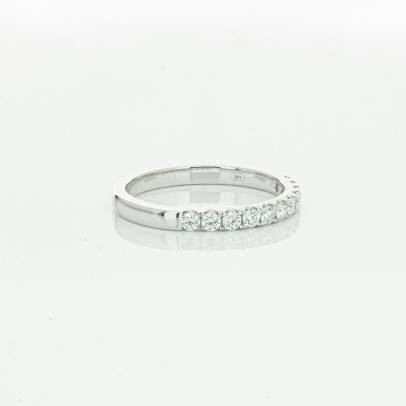 18ct White Gold .32ct Diamond Bella Band-Ring-Walker & Hall