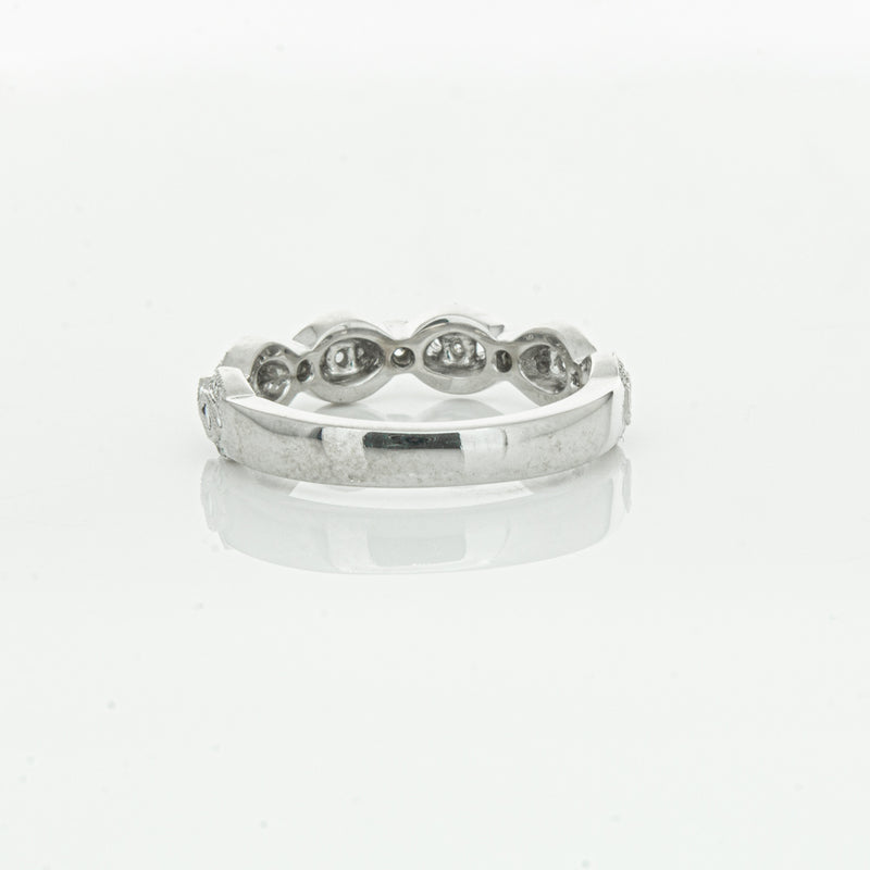18ct White Gold Diamond Band-Ring-Walker & Hall