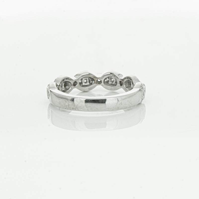 18ct White Gold Diamond Band-Ring-Walker & Hall