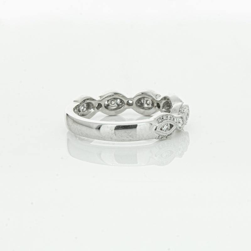 18ct White Gold Diamond Band-Ring-Walker & Hall
