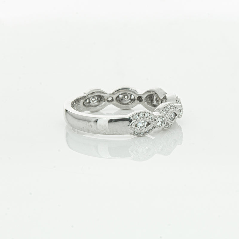 18ct White Gold Diamond Band-Ring-Walker & Hall