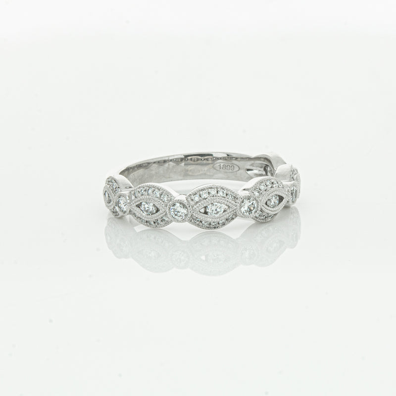 18ct White Gold Diamond Band-Ring-Walker & Hall