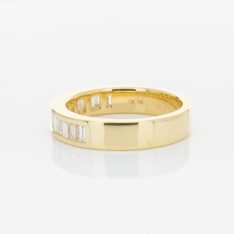 18ct Yellow Gold .80ct Baguette Diamond Eternity Ring-Ring-Walker & Hall