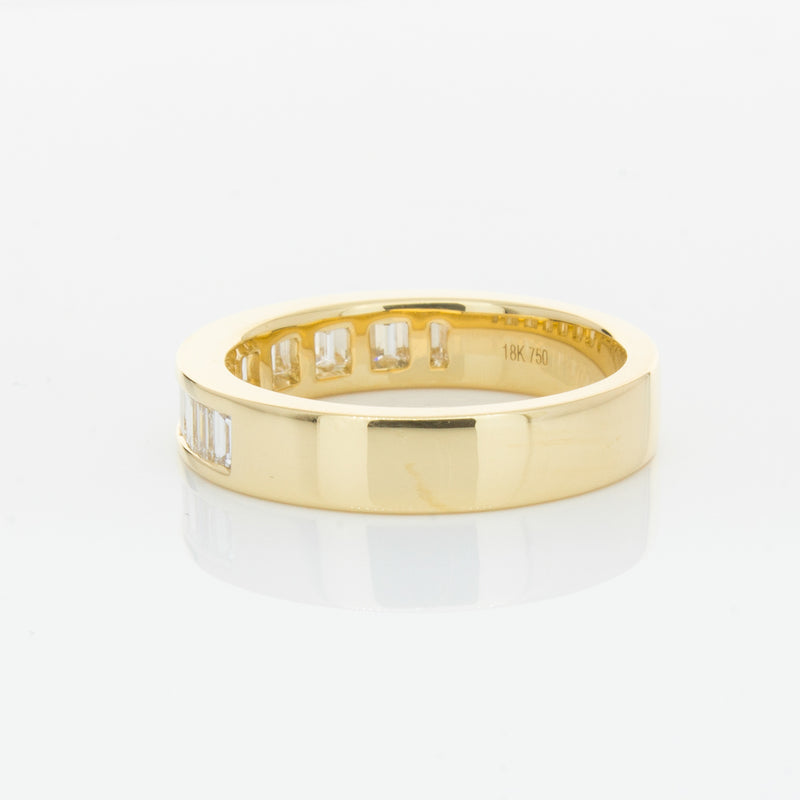 18ct Yellow Gold .80ct Baguette Diamond Eternity Ring-Ring-Walker & Hall