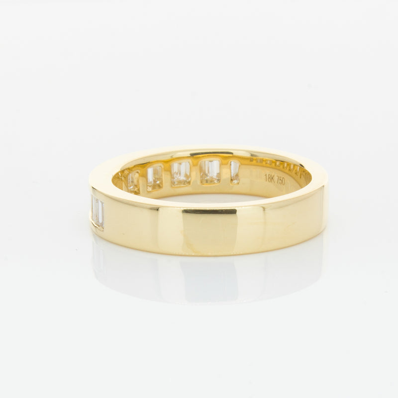 18ct Yellow Gold .80ct Baguette Diamond Eternity Ring-Ring-Walker & Hall
