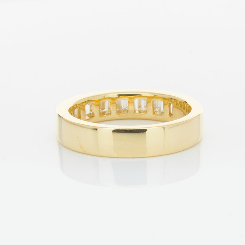18ct Yellow Gold .80ct Baguette Diamond Eternity Ring-Ring-Walker & Hall