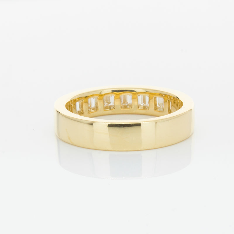 18ct Yellow Gold .80ct Baguette Diamond Eternity Ring-Ring-Walker & Hall