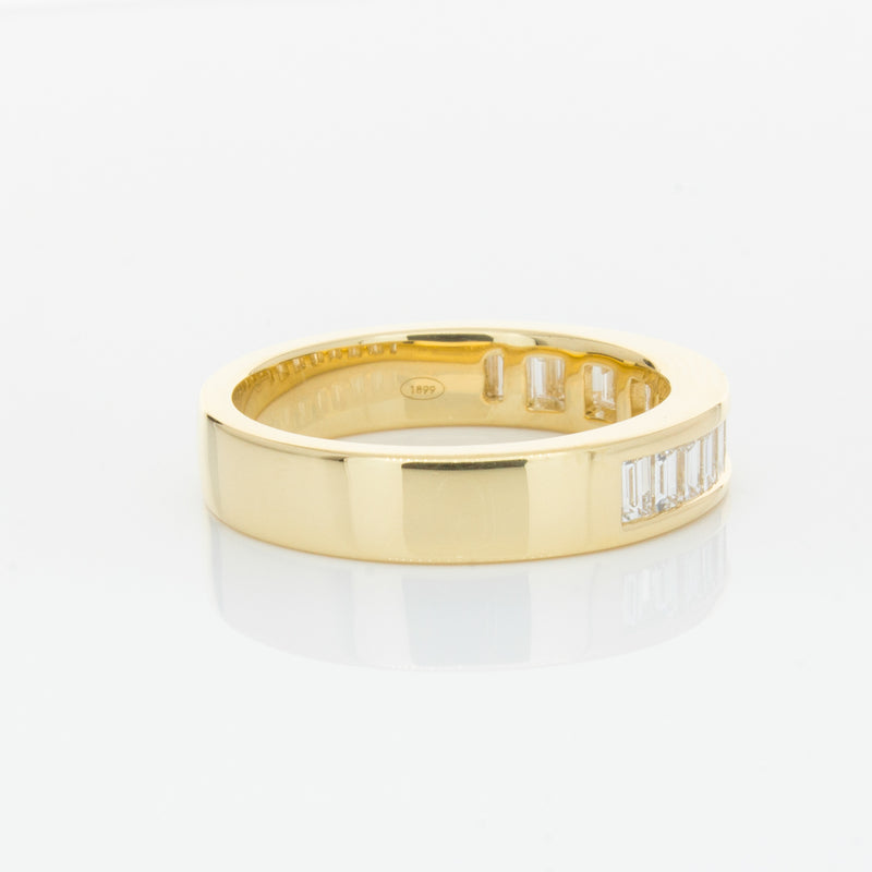18ct Yellow Gold .80ct Baguette Diamond Eternity Ring-Ring-Walker & Hall