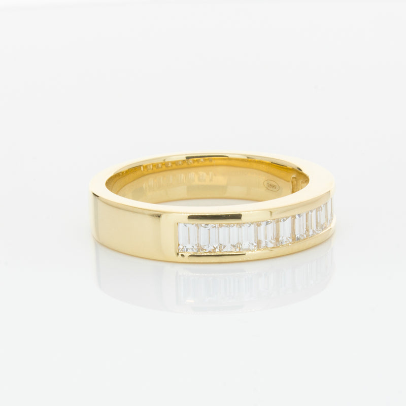 18ct Yellow Gold .80ct Baguette Diamond Eternity Ring-Ring-Walker & Hall