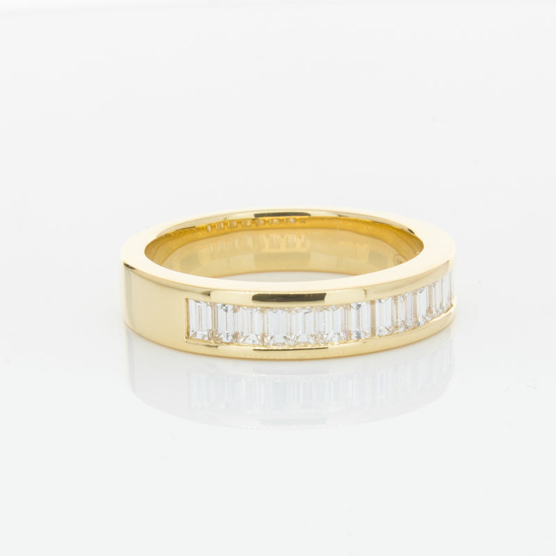 18ct Yellow Gold .80ct Baguette Diamond Eternity Ring-Ring-Walker & Hall