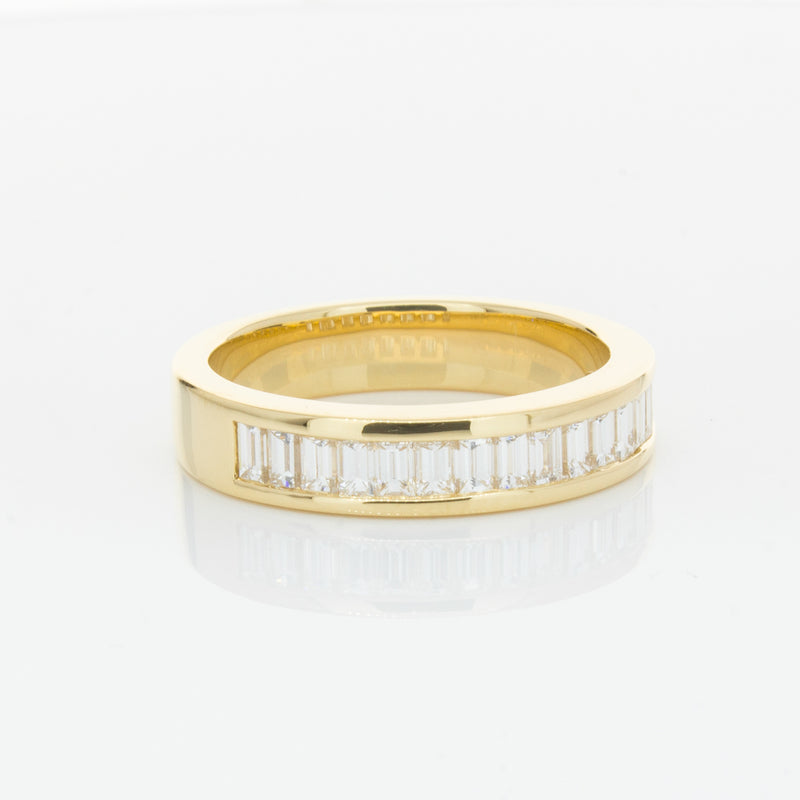 18ct Yellow Gold .80ct Baguette Diamond Eternity Ring-Ring-Walker & Hall