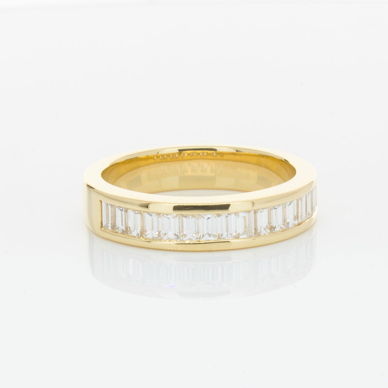 18ct Yellow Gold .80ct Baguette Diamond Eternity Ring-Ring-Walker & Hall