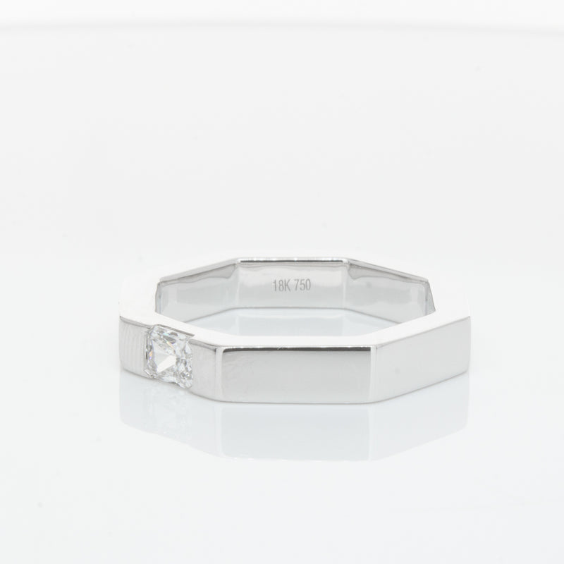 18ct White Gold Diamond Band-Ring-Walker & Hall