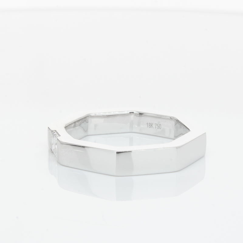 18ct White Gold Diamond Band-Ring-Walker & Hall