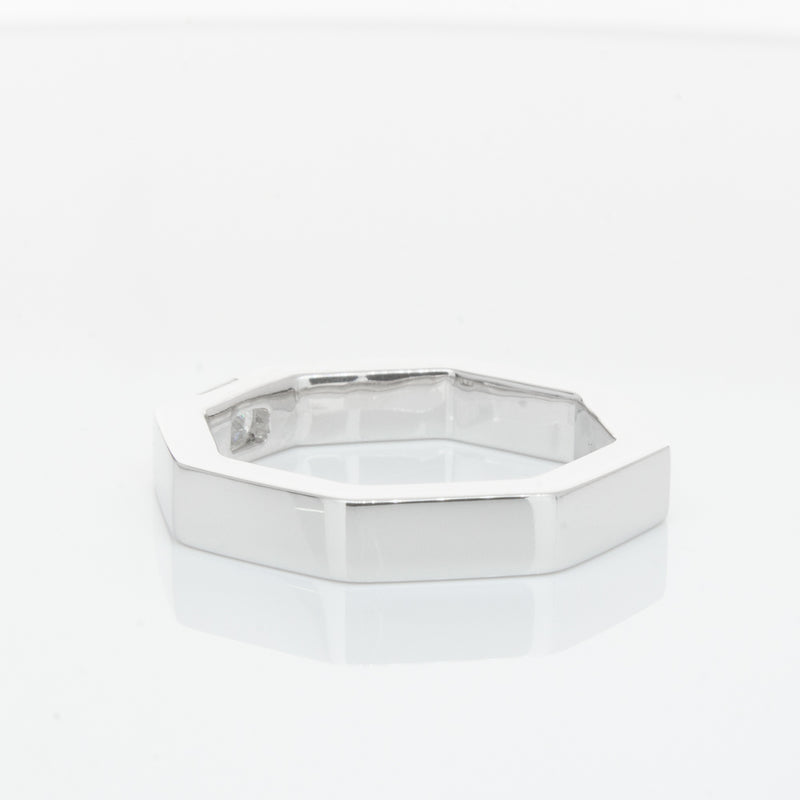 18ct White Gold Diamond Band-Ring-Walker & Hall