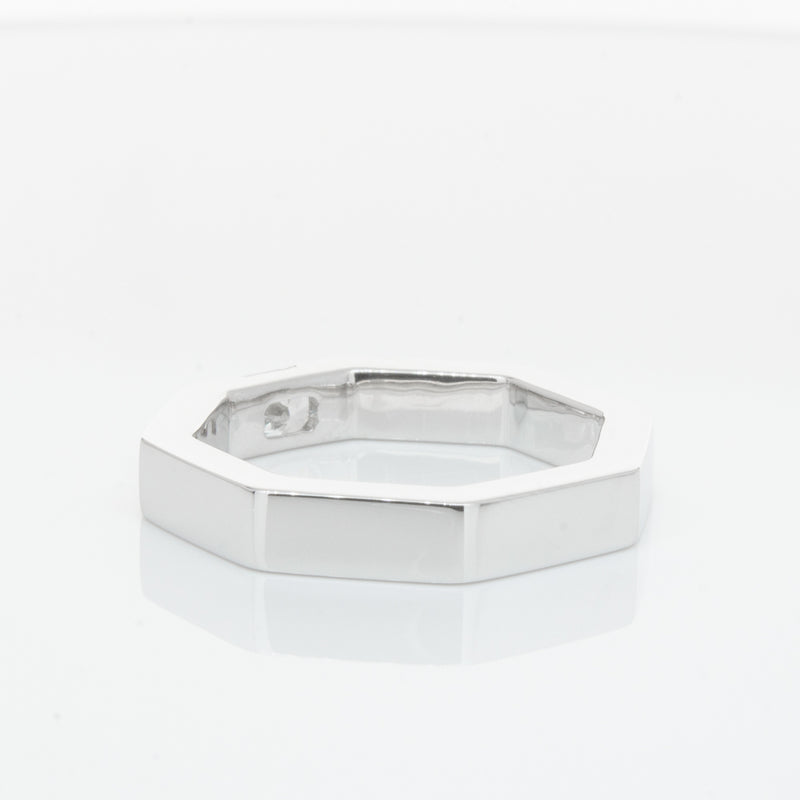 18ct White Gold Diamond Band-Ring-Walker & Hall