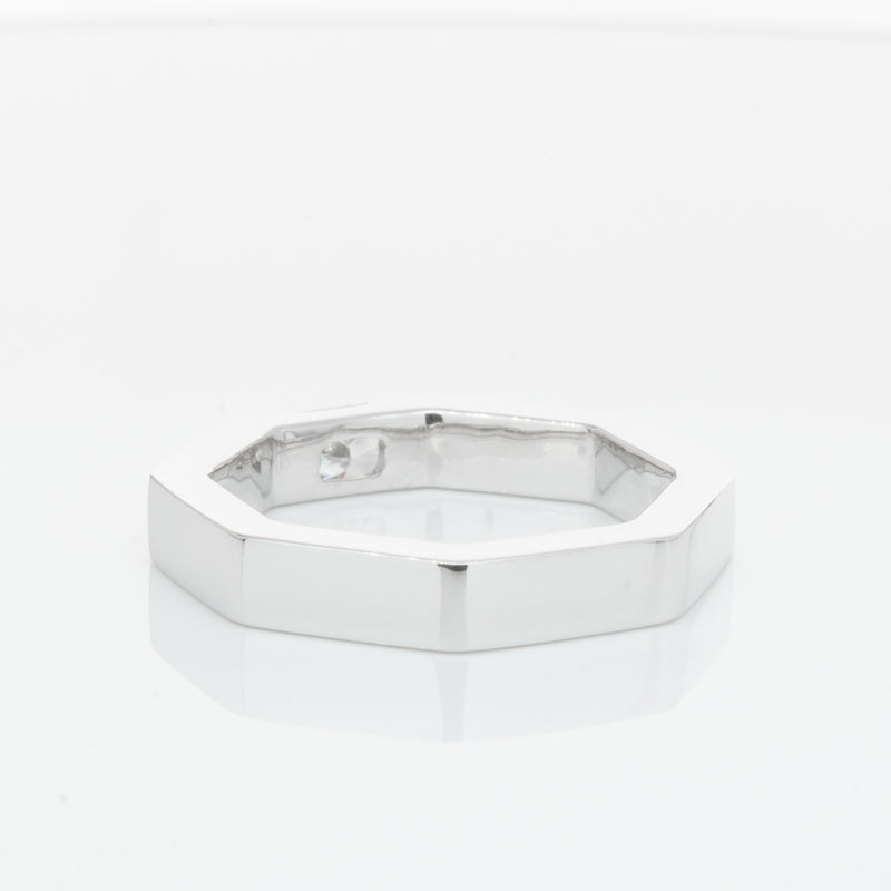 18ct White Gold Diamond Band-Ring-Walker & Hall