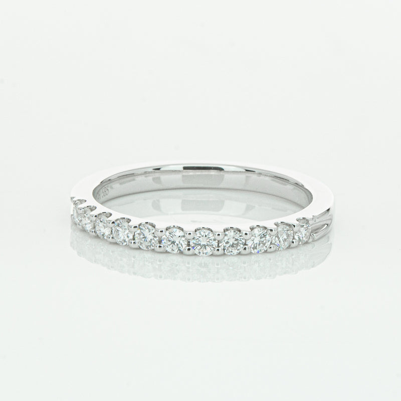 14ct White Gold Diamond Luna Band-Ring-Walker & Hall