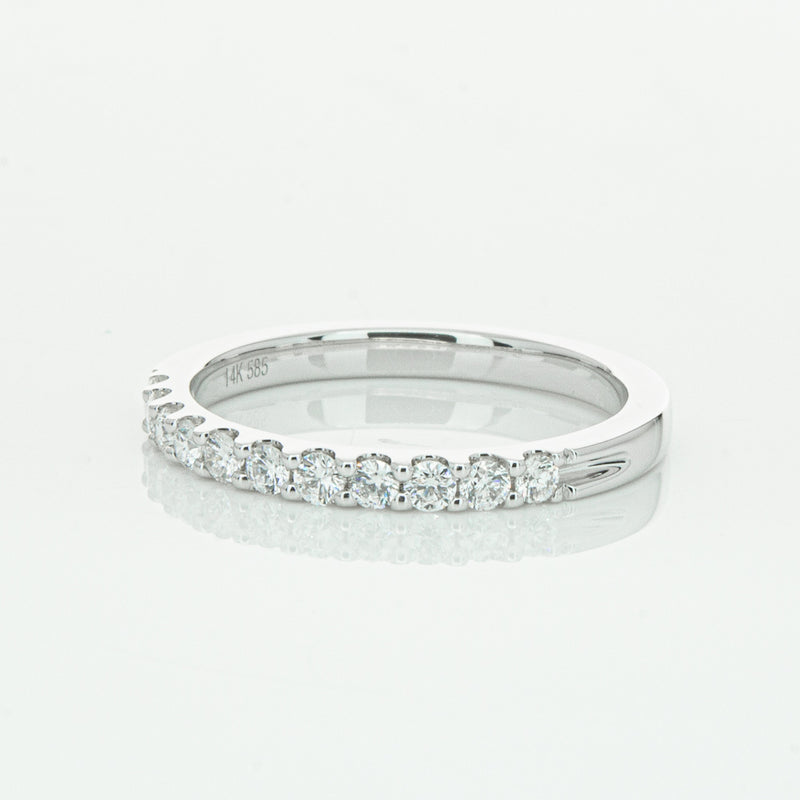 14ct White Gold Diamond Luna Band-Ring-Walker & Hall