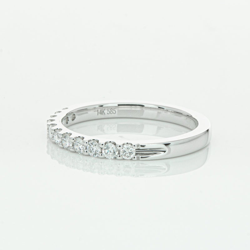 14ct White Gold Diamond Luna Band-Ring-Walker & Hall