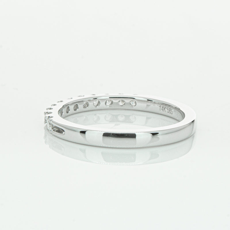 14ct White Gold Diamond Luna Band-Ring-Walker & Hall