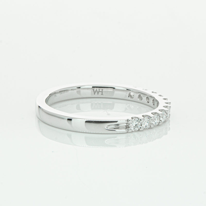 14ct White Gold Diamond Luna Band-Ring-Walker & Hall